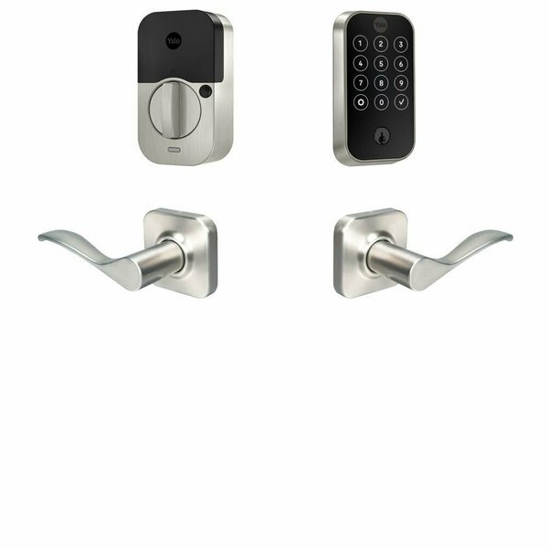 Yale Real Living Yale Assure Lock 2 Bundle with Touchscreen Wi Fi Deadbolt, Norwood Lever Passage, and BYRD420WF1NW619